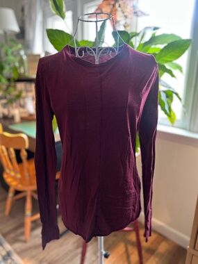 Michael Stars maroon long sleeve tee